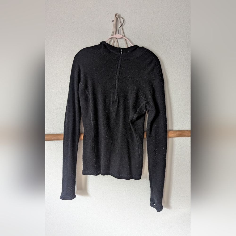 Arms of Andes Small Black Alpaca Hoodie